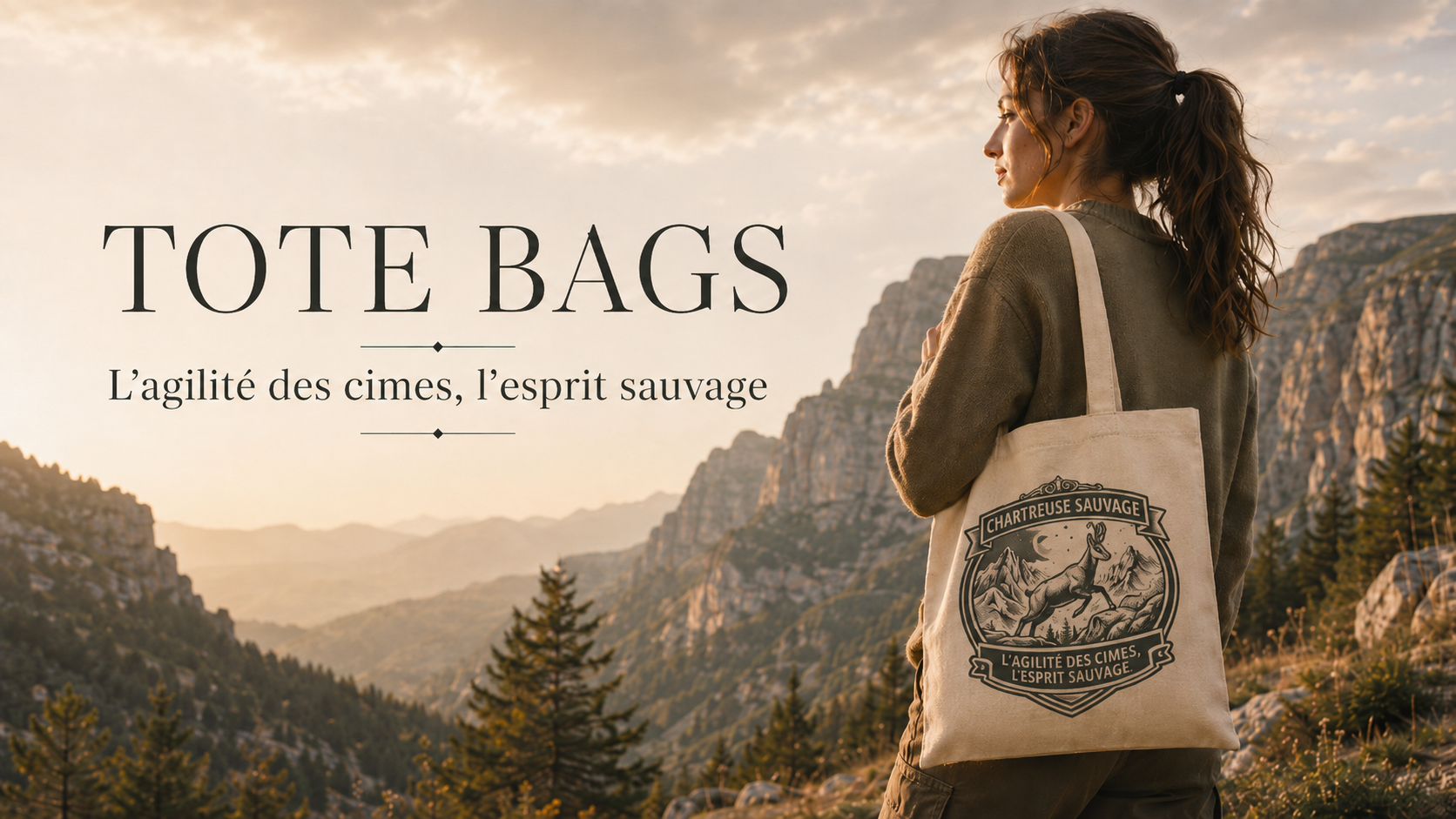 Tote bags Chartreuse Sauvage