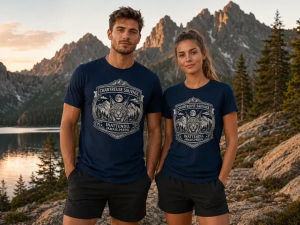 T-shirt Lynx Bleu