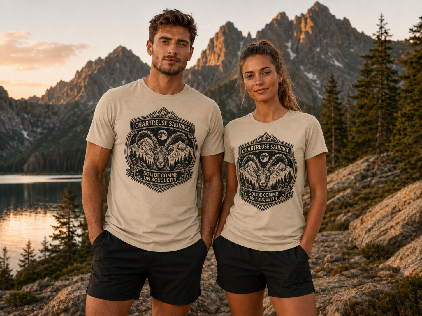 T-shirt Bouquetin Beige