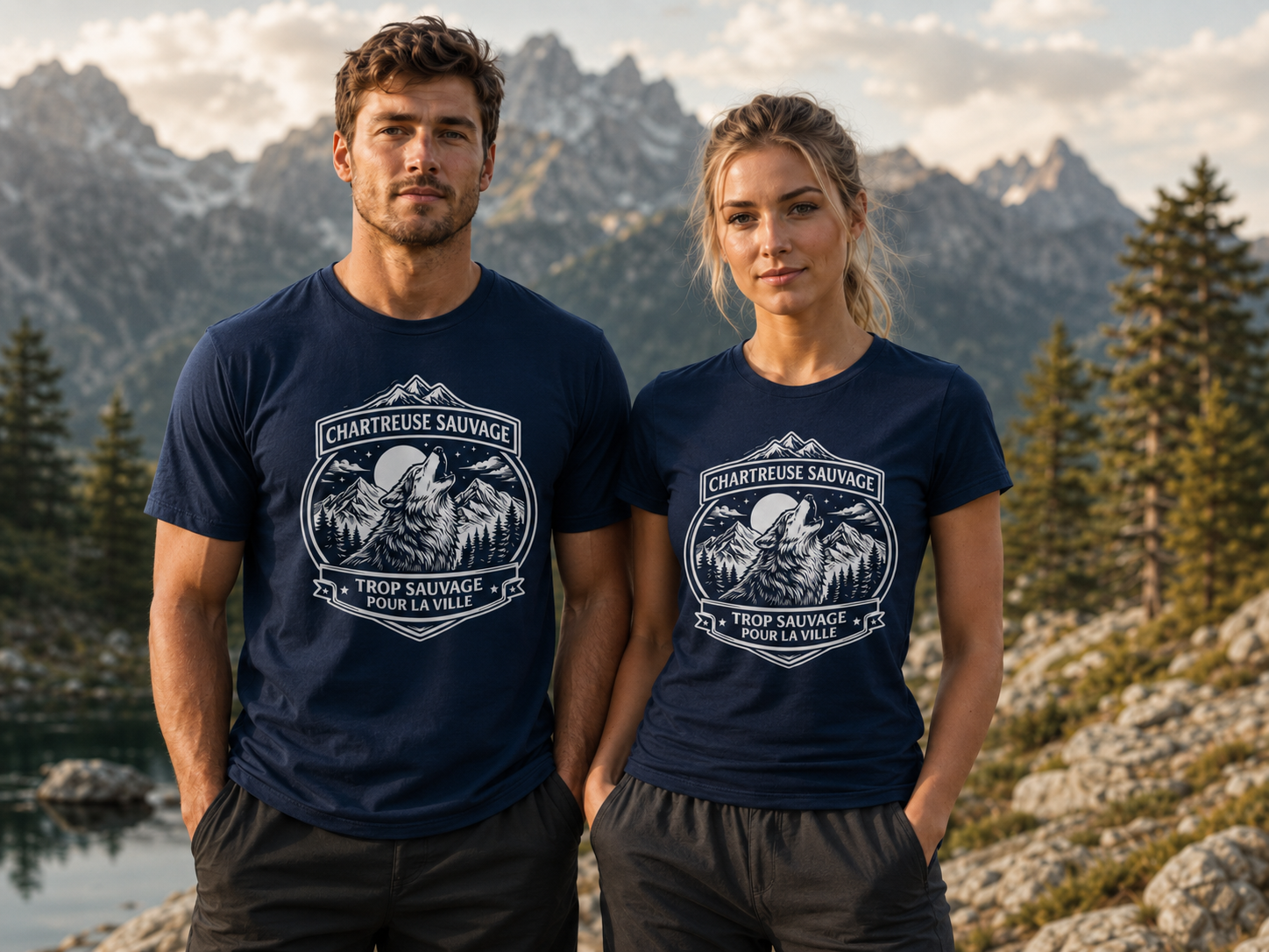 T-shirt Loup Bleu