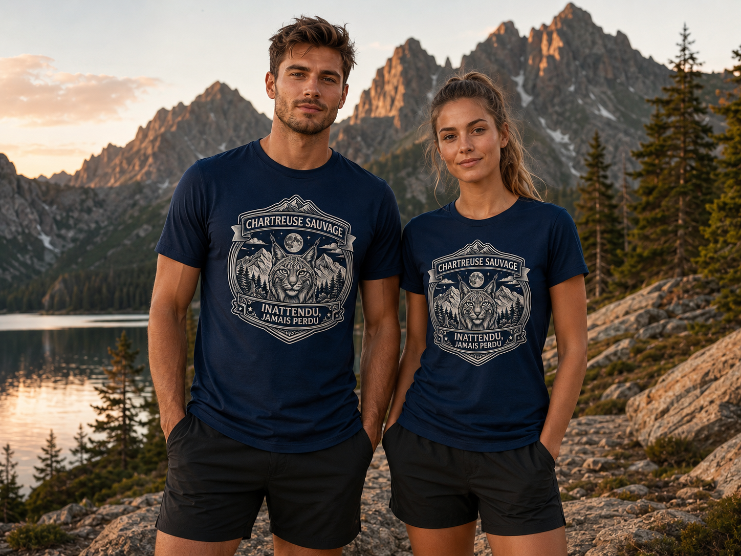T-shirt Lynx Bleu
