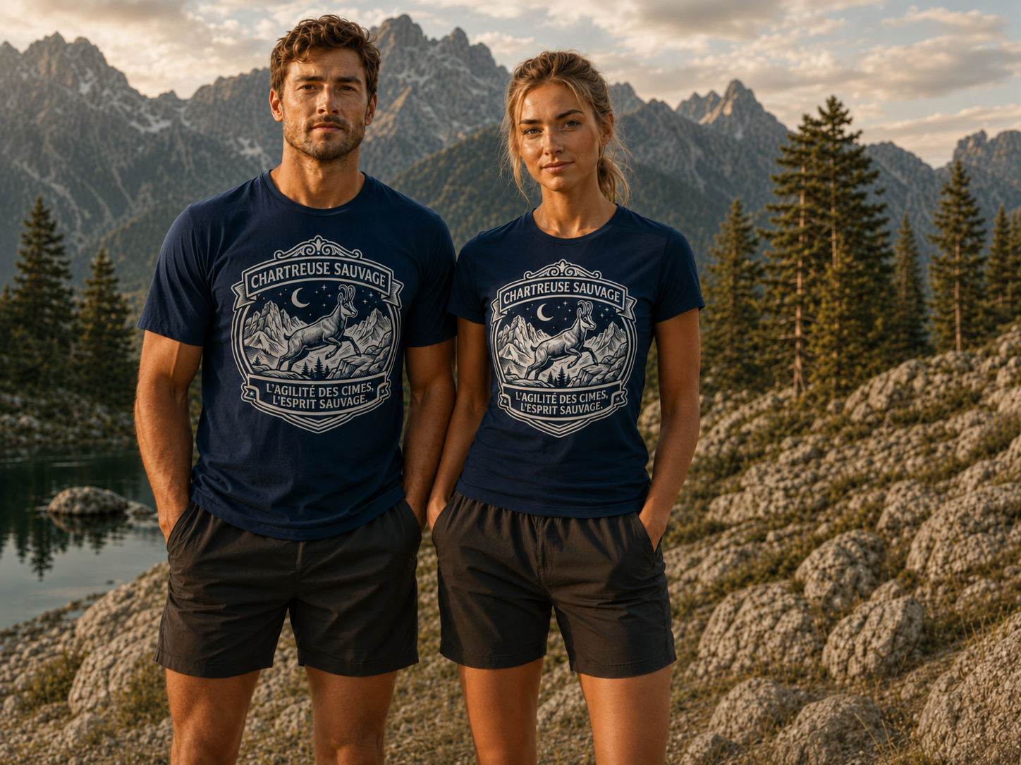 T-shirt Chamois Bleu