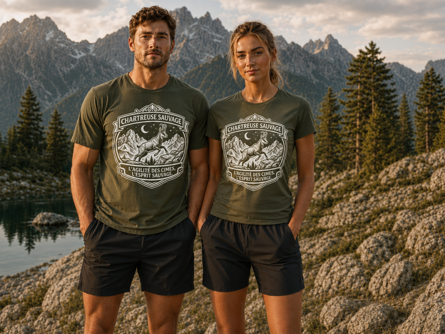 T-shirt Chamois Kaki