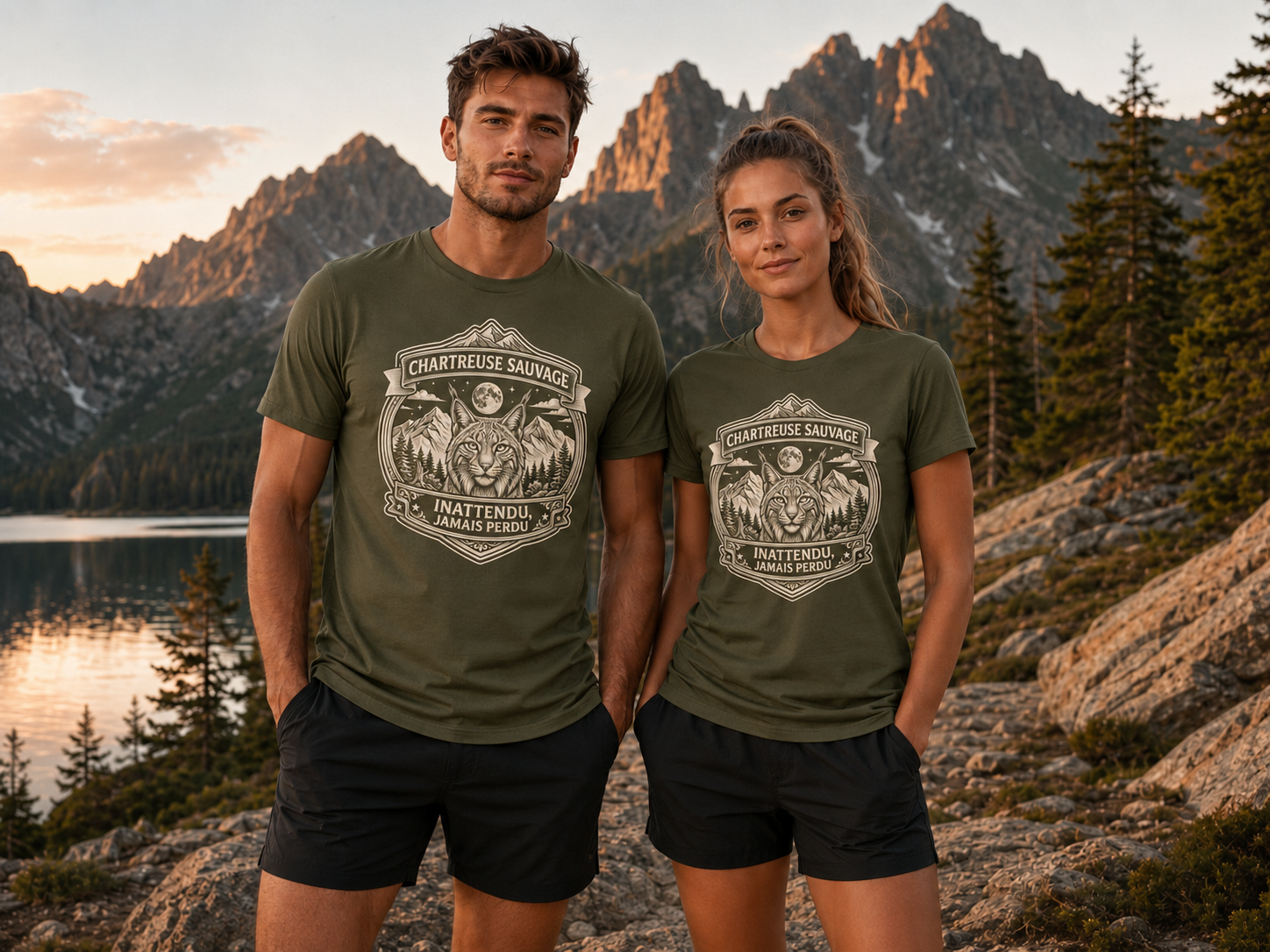 T-shirt Lynx Kaki