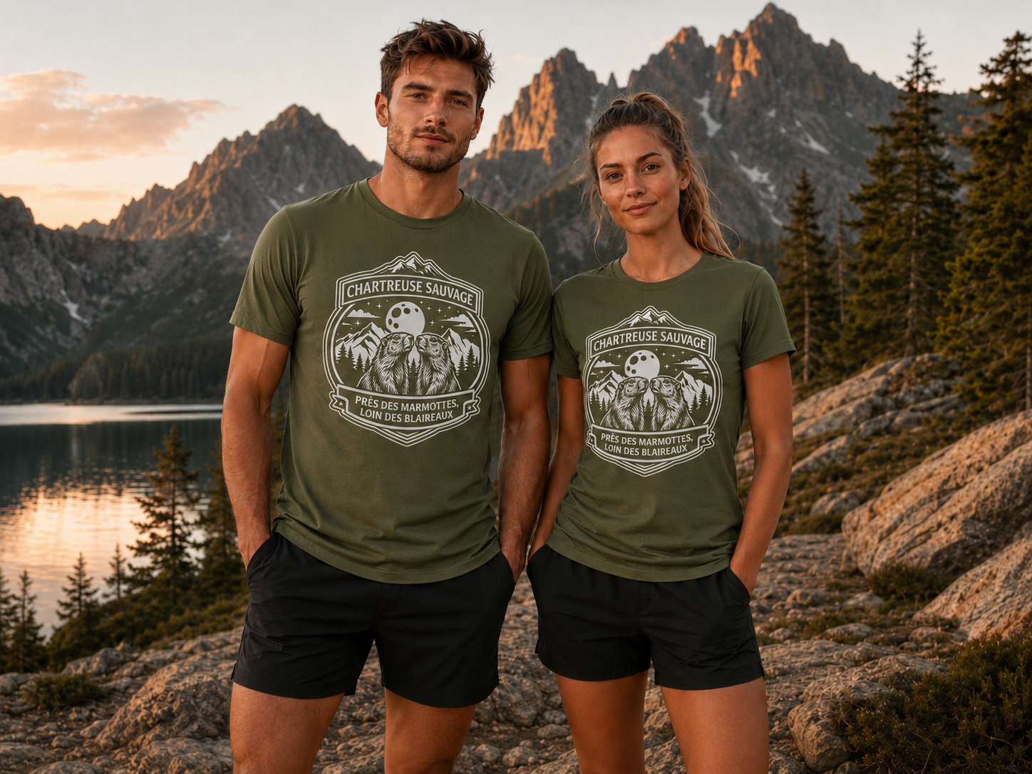 T-shirt Marmottes Kaki