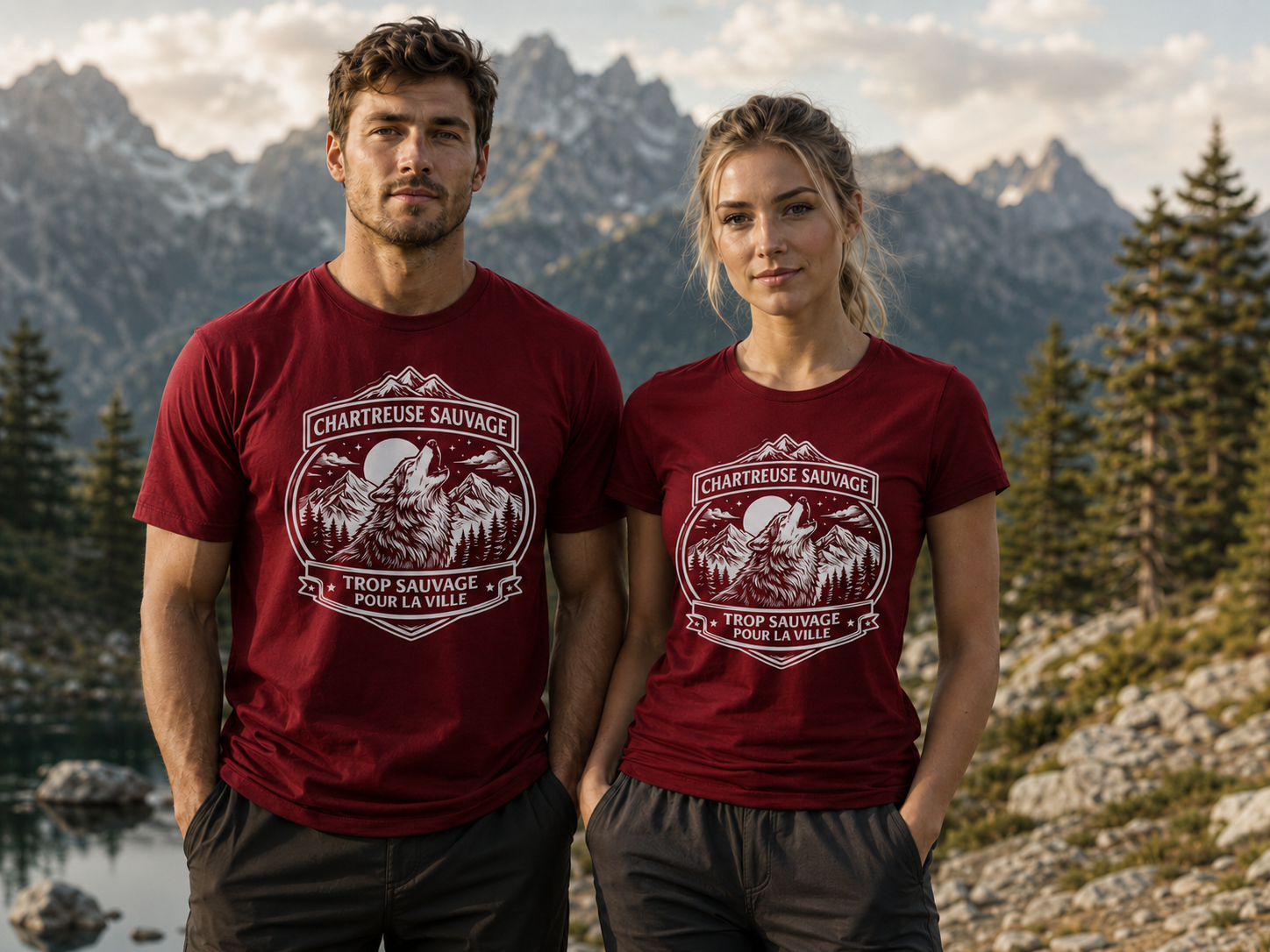 T-shirt Loup Rouge